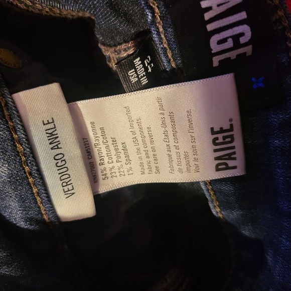 Paige Verdugo Notingham Wash Ankle Jean in sz 24 - Picture 6 of 6